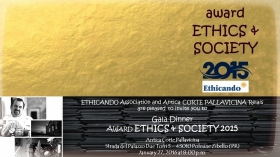 27.01.2016 - Award ETHICS & SOCIETY 2015 (su invito) - ETHICANDO Association